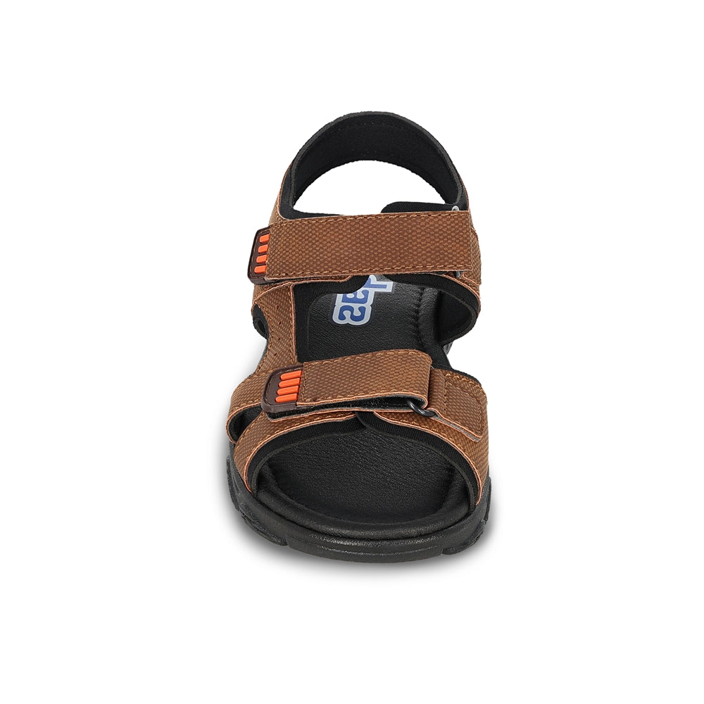 Sandalia Audaz para niño en sintético cafe claro Tapiocca con doble de tira de contacto