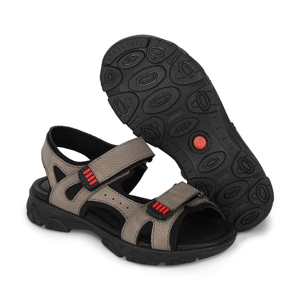 Sandalia Audaz para niño en sintético gris Tapiocca con doble de tira de contacto