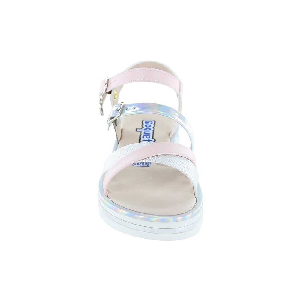 Sandalias Coqueta para niña en sintético rosa Valentina diseño trenzado