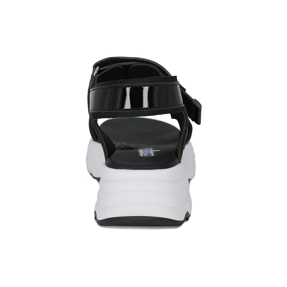 Sandalia Coqueta para niña en charol negro Salim con tira de contacto