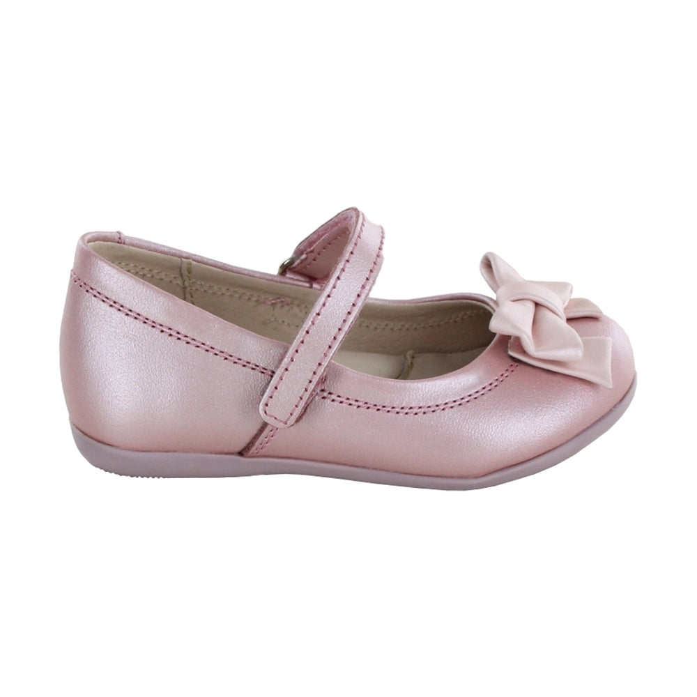 Balerina Coqueta para niña en piel rosa Elisa con tira de contacto.