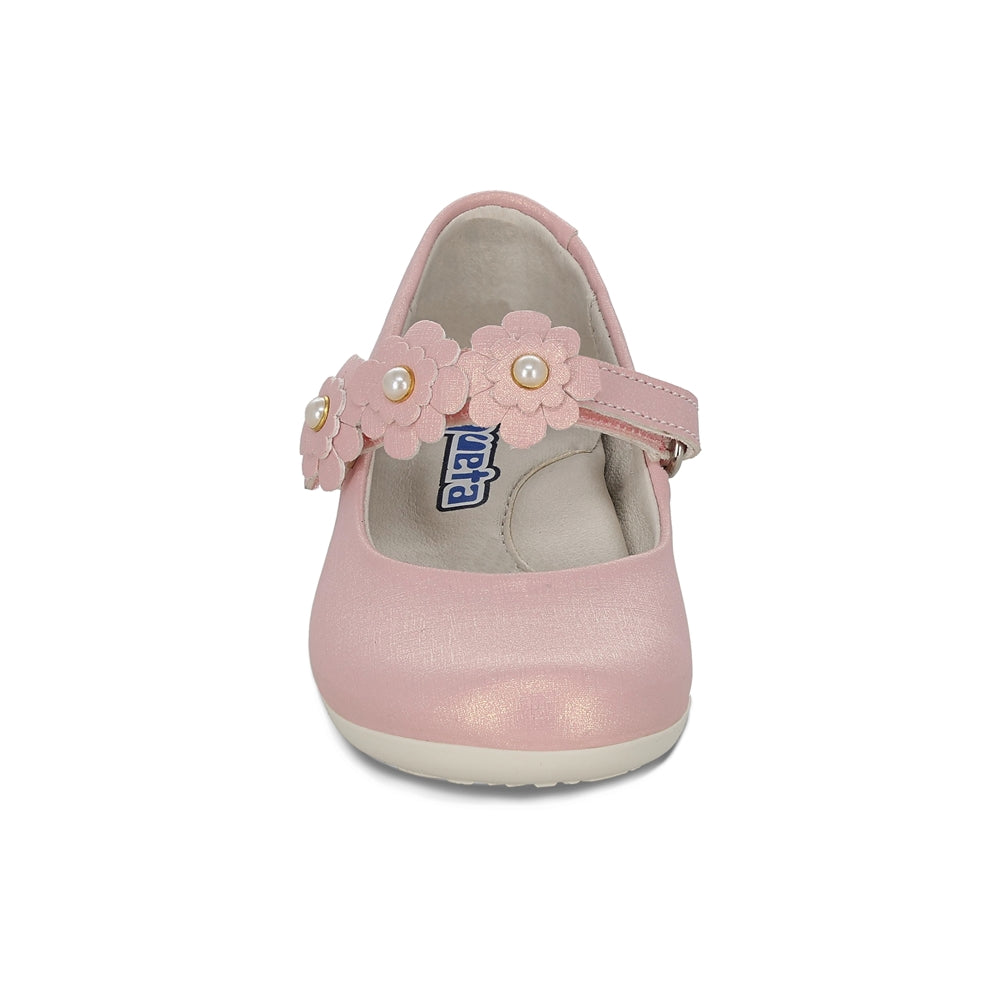 Balerina Coqueta para niña en sintético rosa Elisa con detalles de flores.