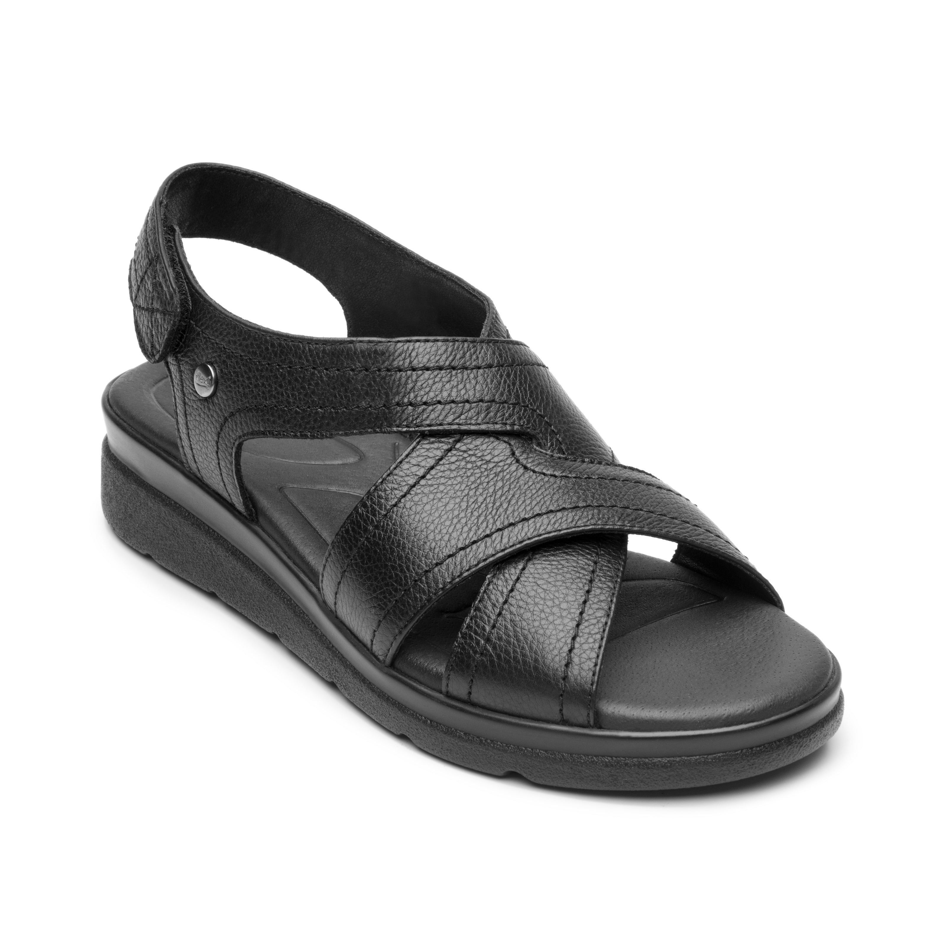 Sandalia Comfort Walk Casual Para Dama Flexi 124215 Negro