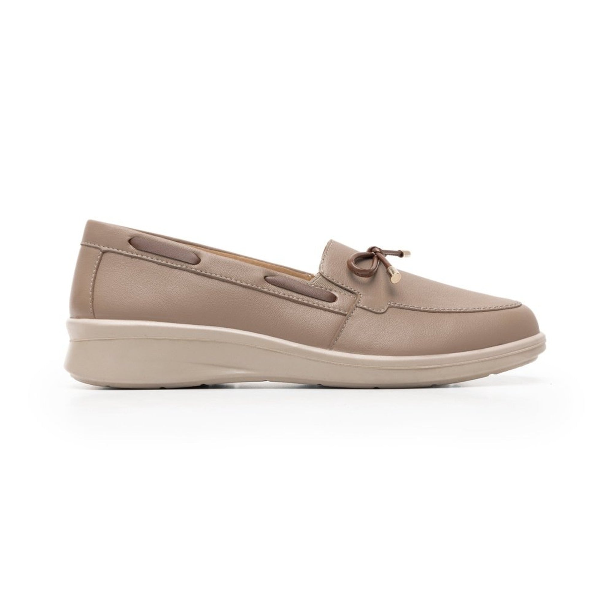 Mocasines Mujer Flexi 124505 Taupe Detalle Hebilla Confort
