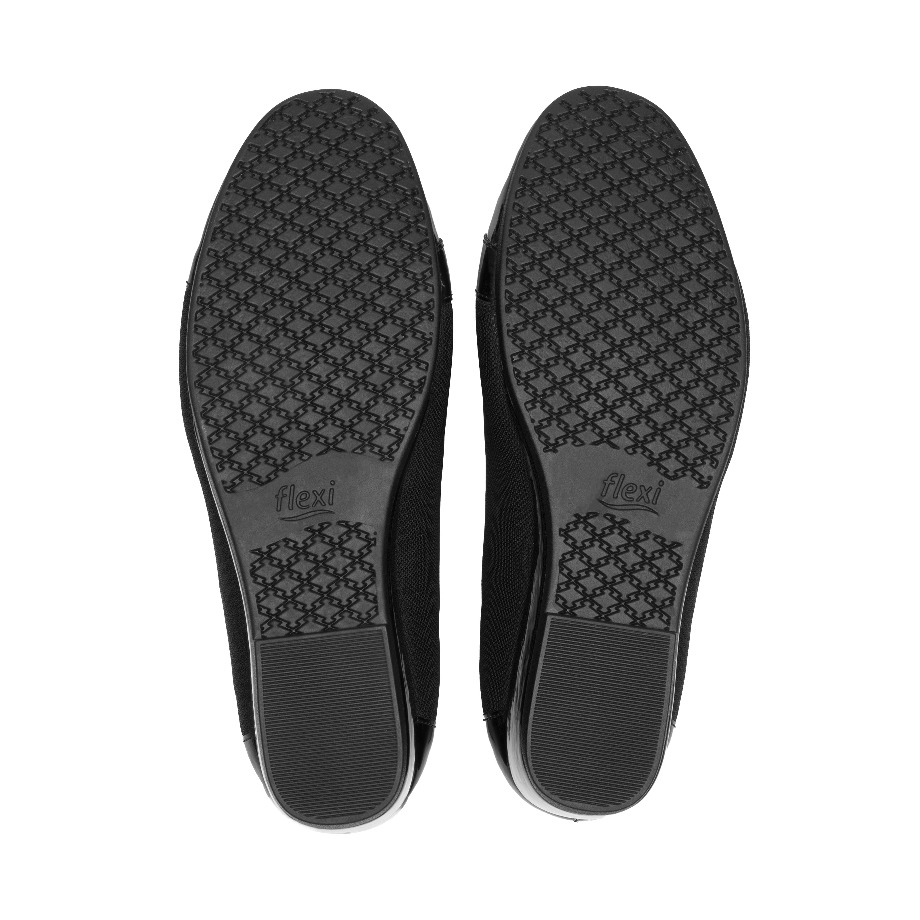 Zapato Balerina Cuña Para Dama Flexi 127004 Negro