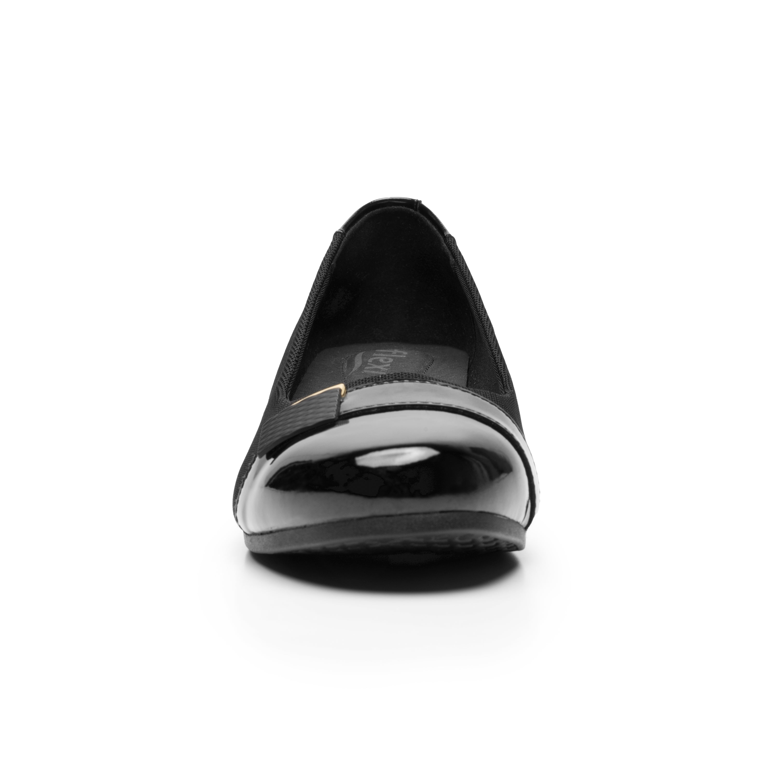 Zapato Balerina Cuña Para Dama Flexi 127004 Negro