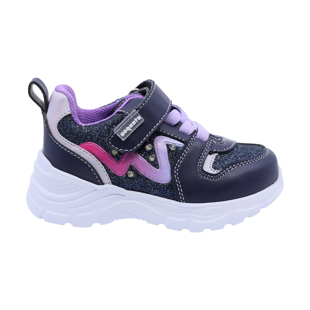 Tenis Coqueta para niña en sintético azul marino Nemo con tira de contacto