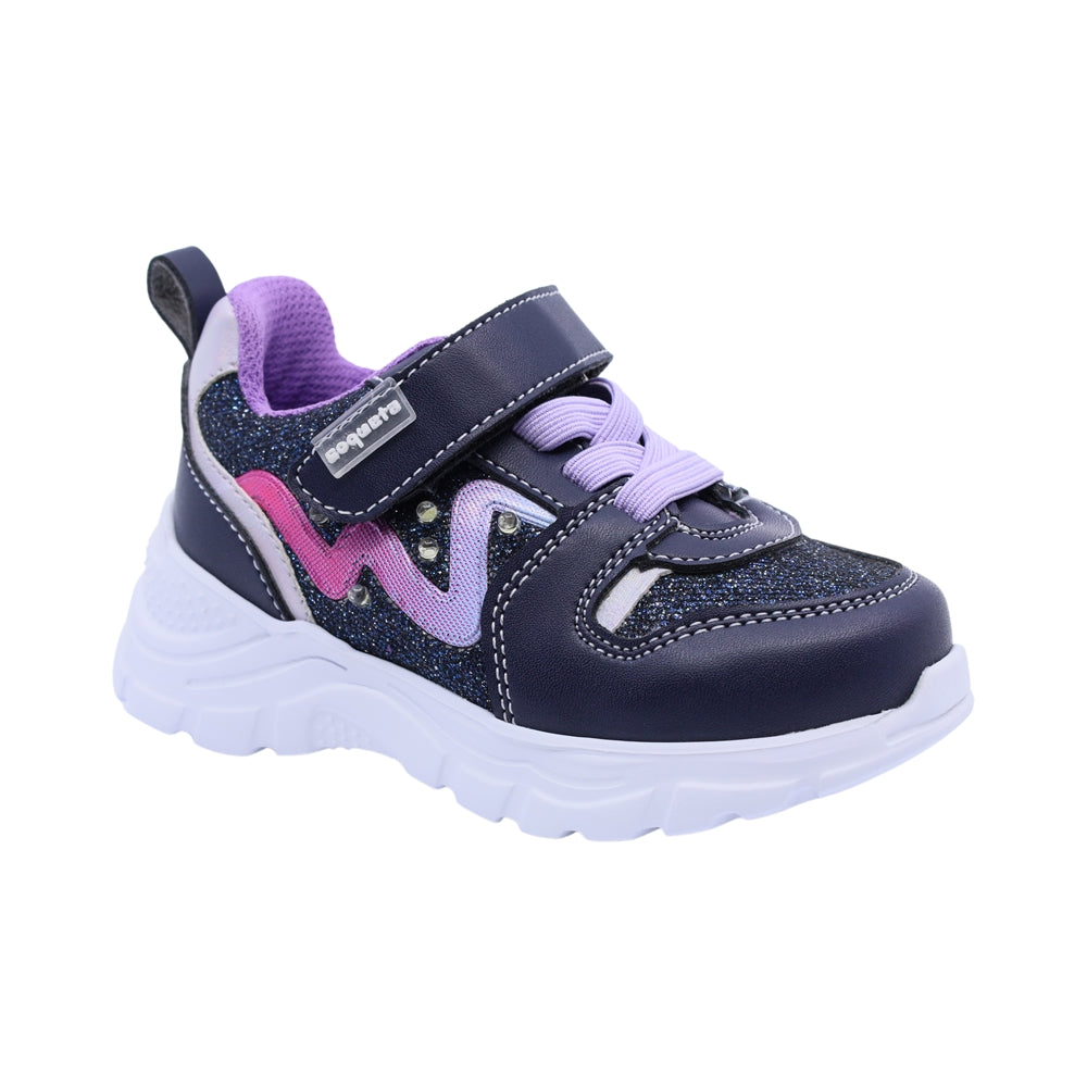 Tenis Coqueta para niña en sintético azul marino Nemo con tira de contacto