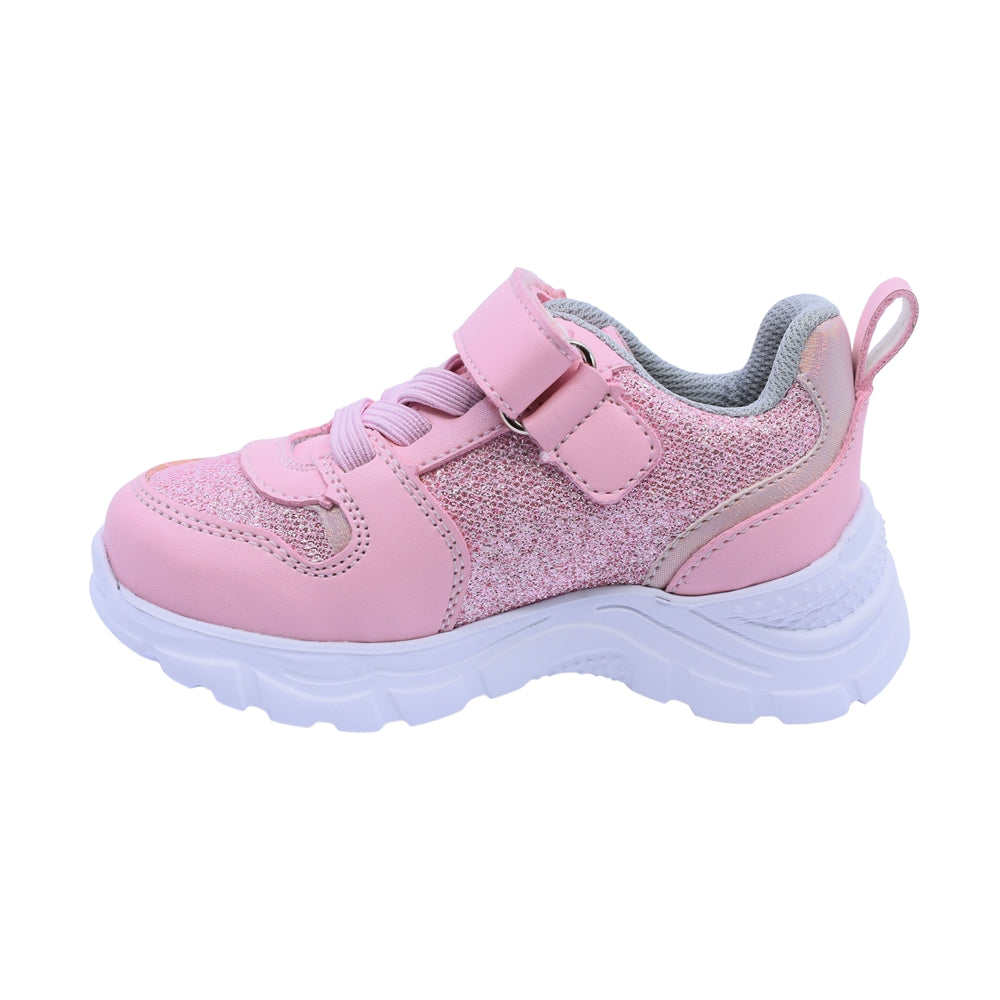 Tenis Coqueta para niña en sintético rosa con suela antiderrapante.