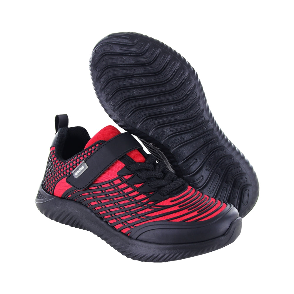 Tenis Audaz para niño en sintético rojo saturno con tira de contacto