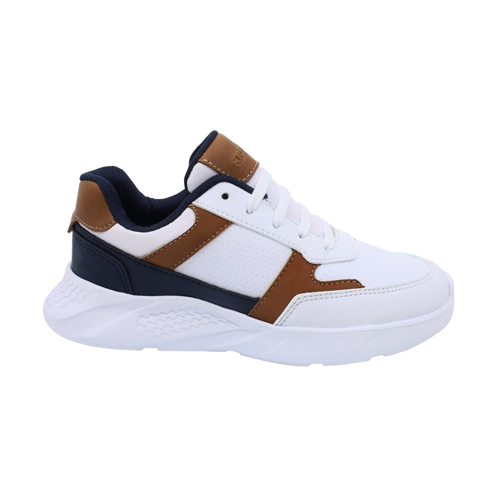 Tenis Audaz para niño en sintético azul marino fifteen con detalles en contraste