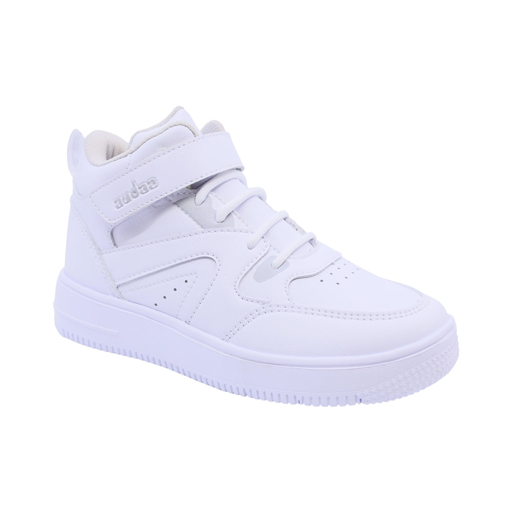 Tenis Audaz para niño en sintético blanco Twenty-five con tira de contacto.