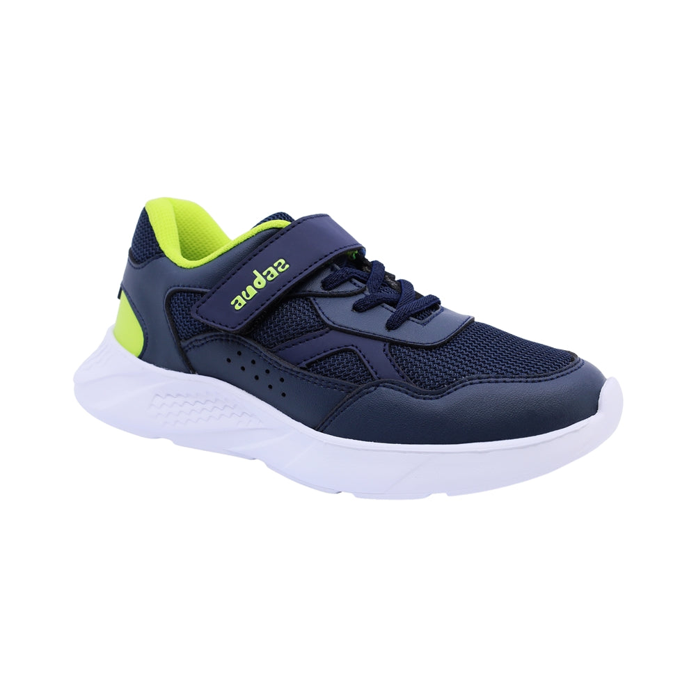 Tenis Audaz para niño en sintetico azul marino Twenty seven con tira de contacto