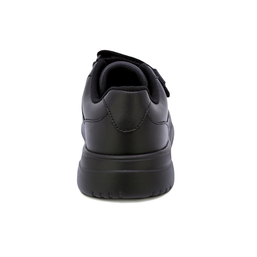 Tenis escolar Audaz para niño en piel negro Raptor con doble tira de contacto