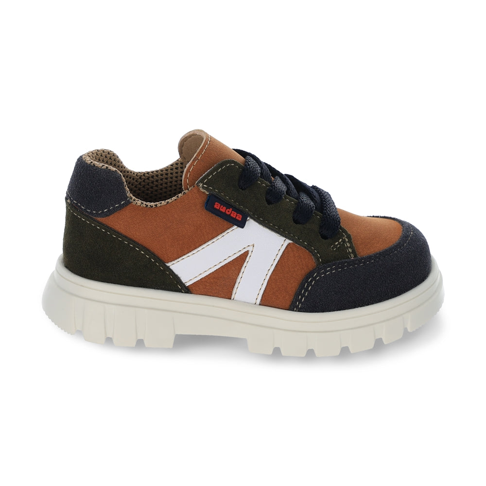 Zapato Audaz para niño en sintético miel Thunder con agujeta elástica