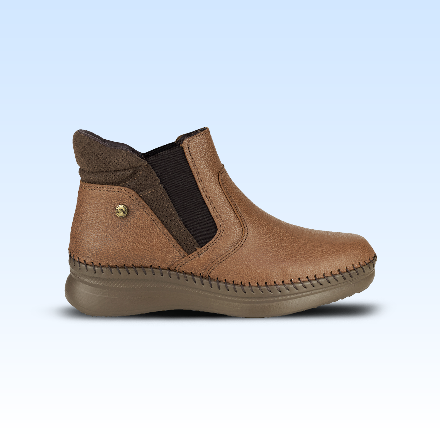 Botín Confort Casual Para Dama Lobo Solo 4986 Miel