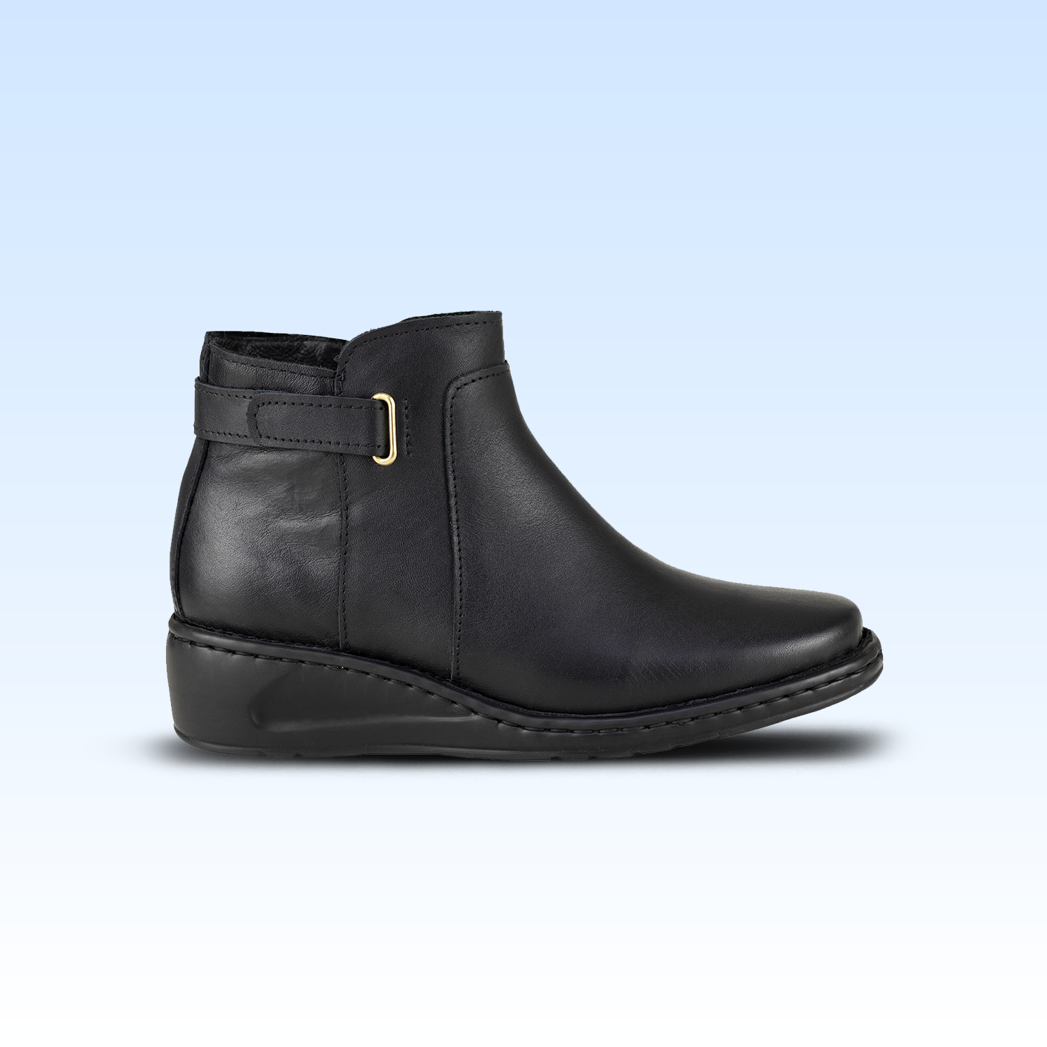 Botín Casual Dama Lobo Solo 4842 Algodón Negro