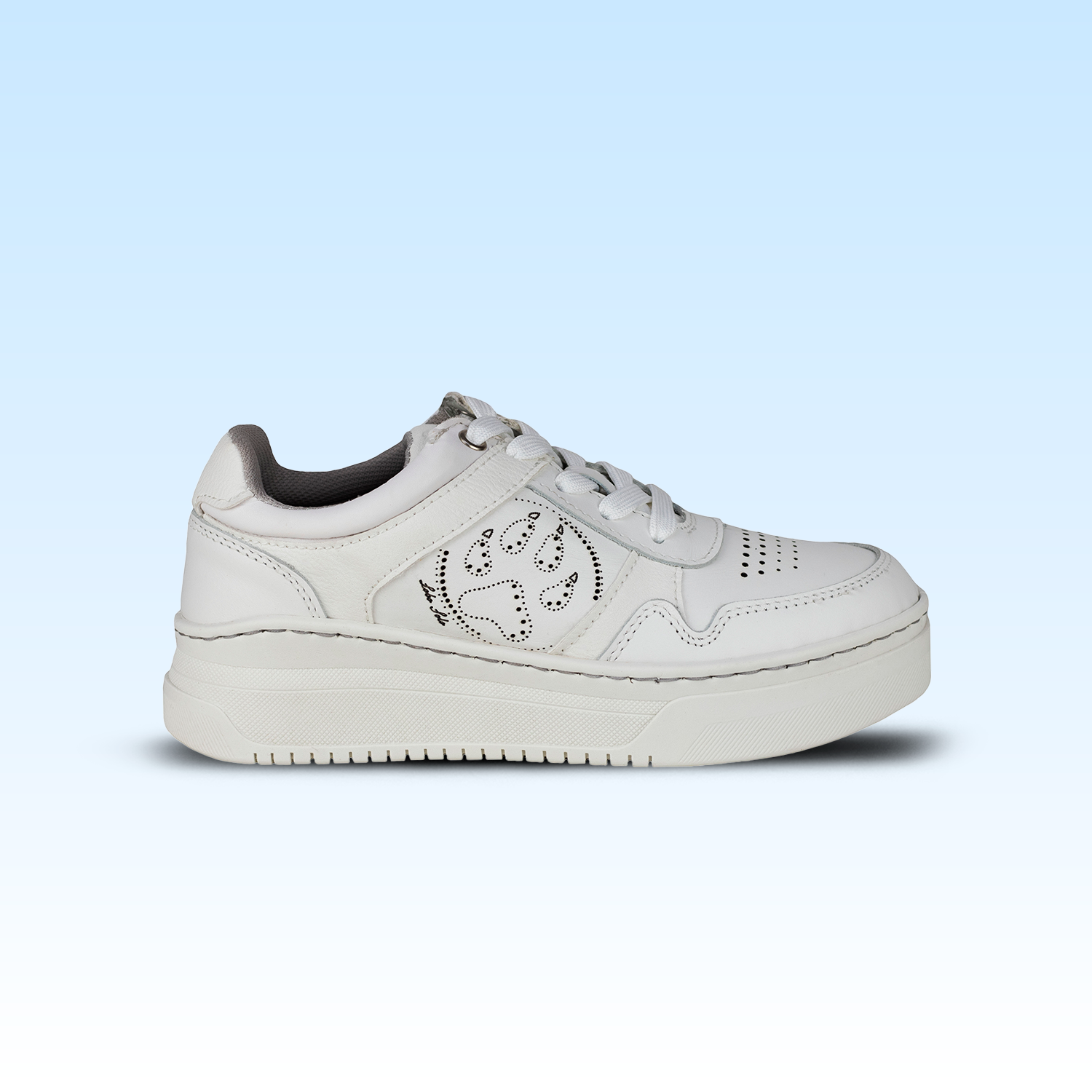 Tenis Tejidos Suela Gruesa Para Dama Lobo Solo 5762DA Blanco