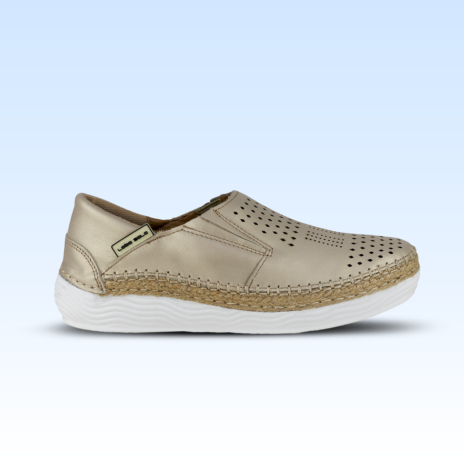 Zapato Mocasín Judy Dama Lobo Solo 5079 Platino