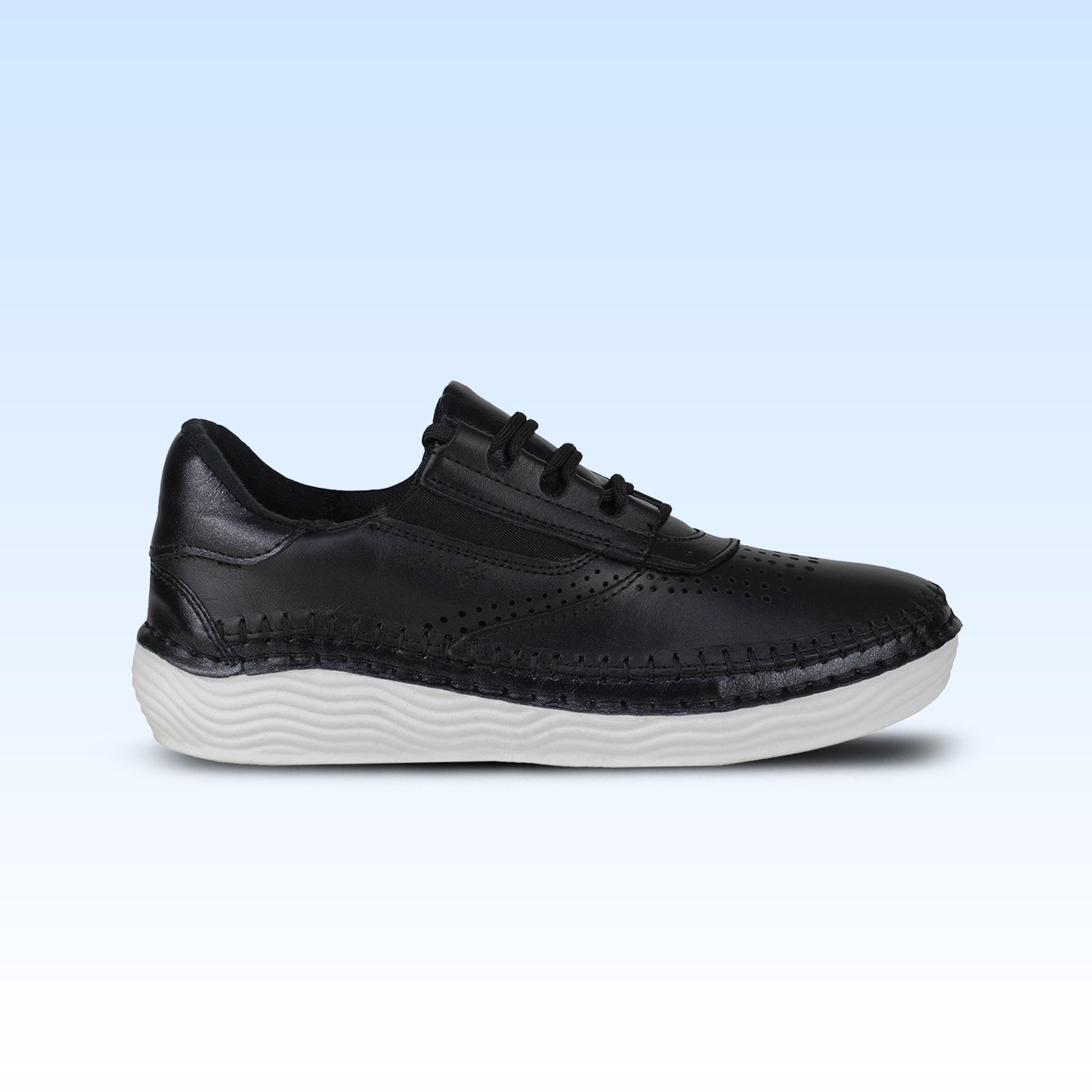 Tenis Tejidos A Mano Casual Para Dama Lobo Solo 5131 Negro