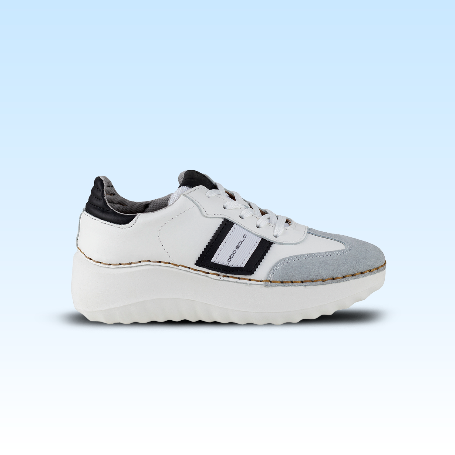 Tenis De Plataforma Para Dama Lobo Solo 4808 Vail Blanco
