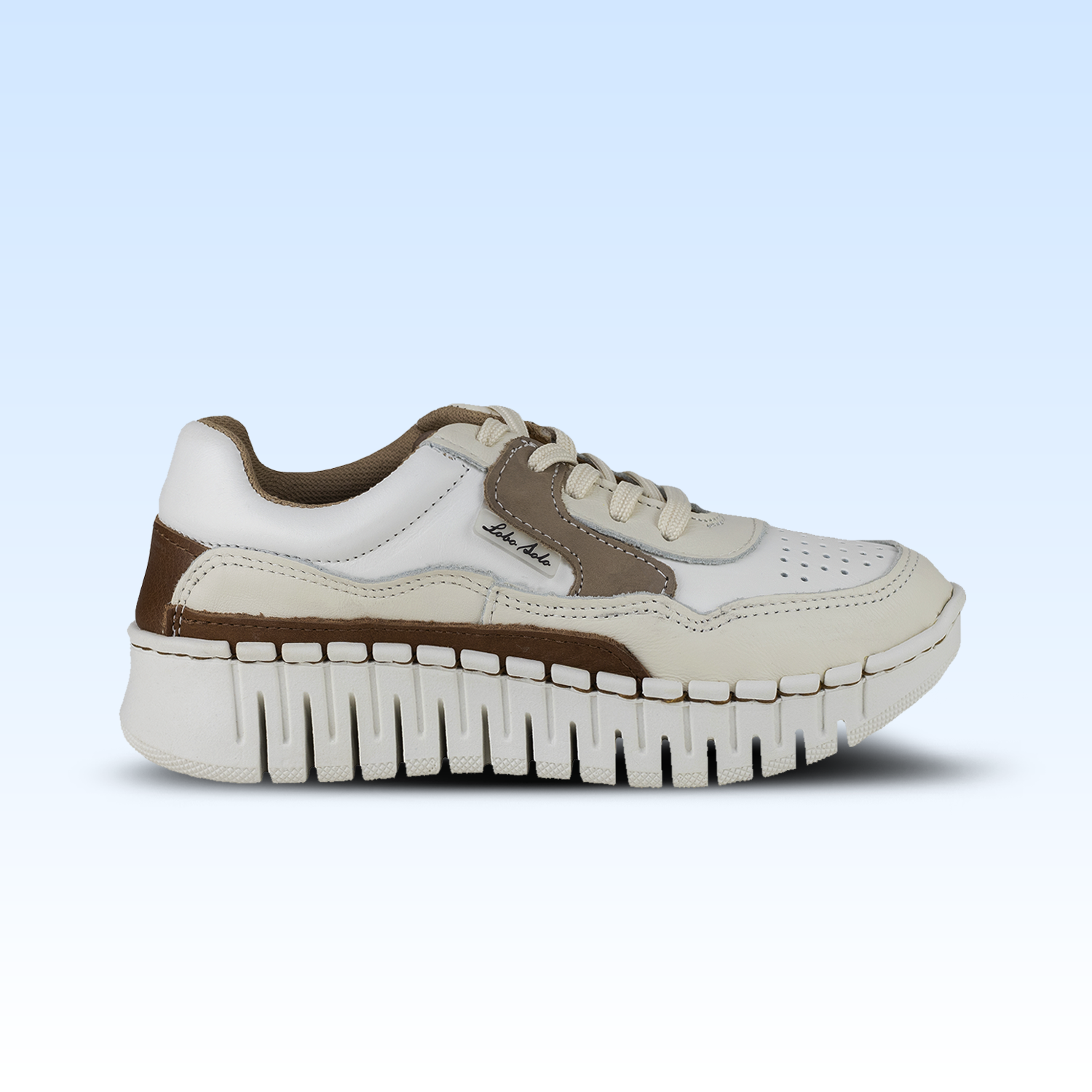 Tenis Casual Dama Lobo Solo 4944 Kumo Marfil