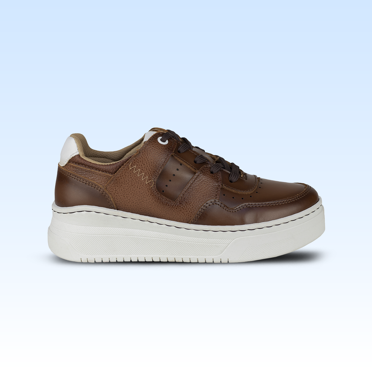 Tenis Tejido Suela Gruesa Casual Para Dama Lobo Solo 5761 Camel