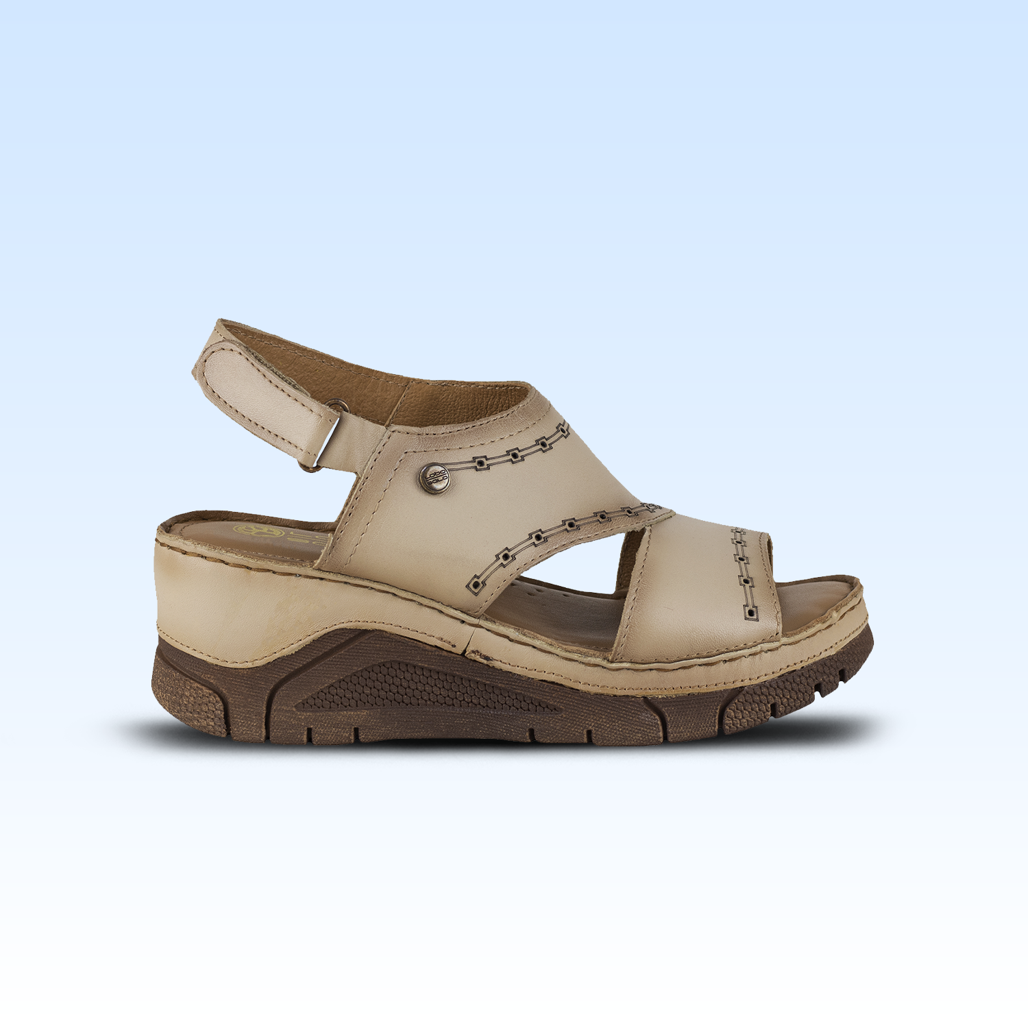 Sandalia Confort Para Dama Lobo Solo 1381 Arena