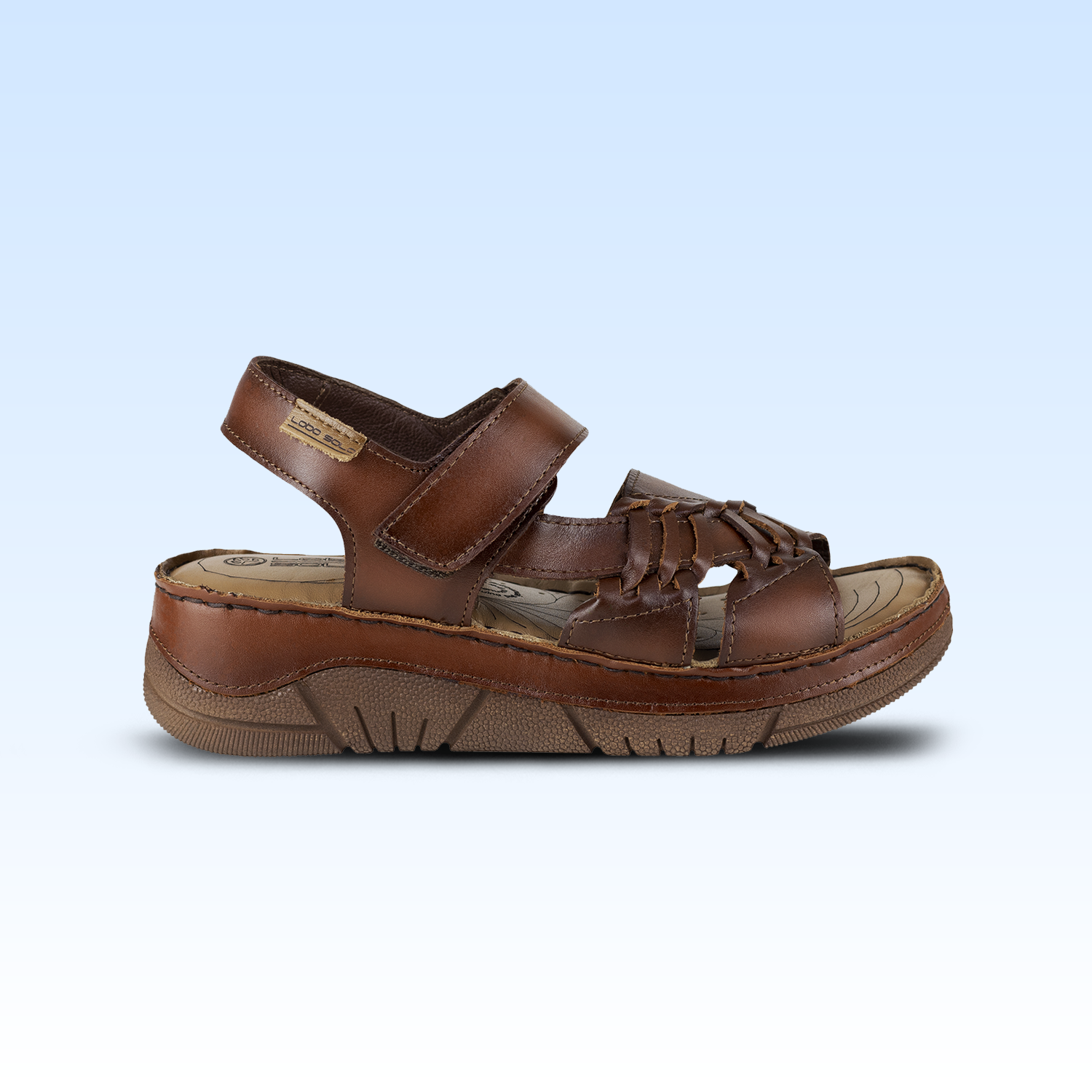 Sandalia Con Plataforma Para Dama Lobo Solo 1710 Orange