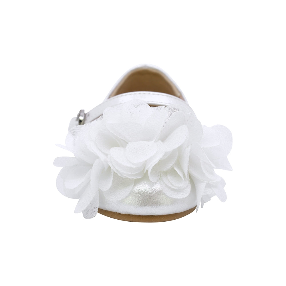 BALERINA COQUETA PARA NIÑA DE SINTÉTICO COLOR BLANCO DOLLY CON HEBILLA