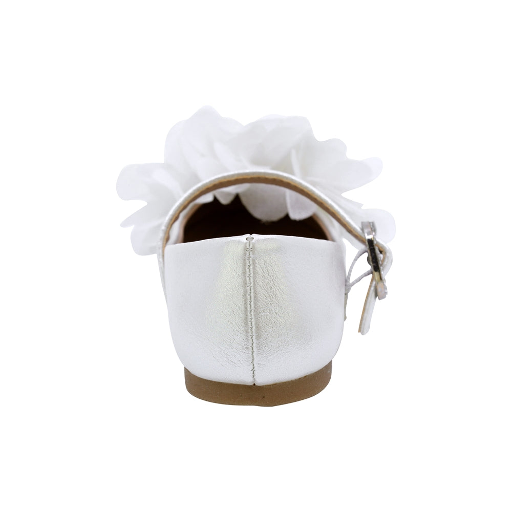 BALERINA COQUETA PARA NIÑA DE SINTÉTICO COLOR BLANCO DOLLY CON HEBILLA