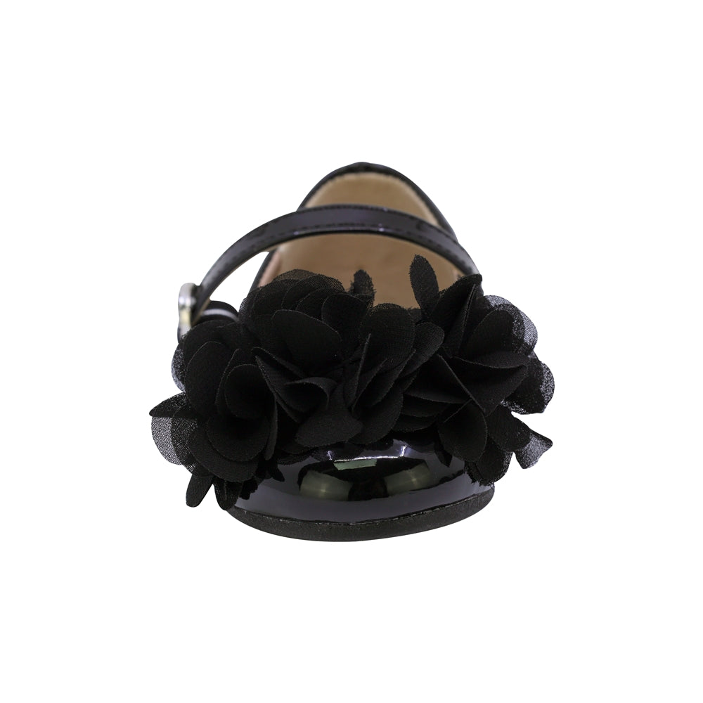 BALERINA COQUETA PARA NIÑA DE SINTÉTICO COLOR NEGRO DOLLY CON HEBILLA