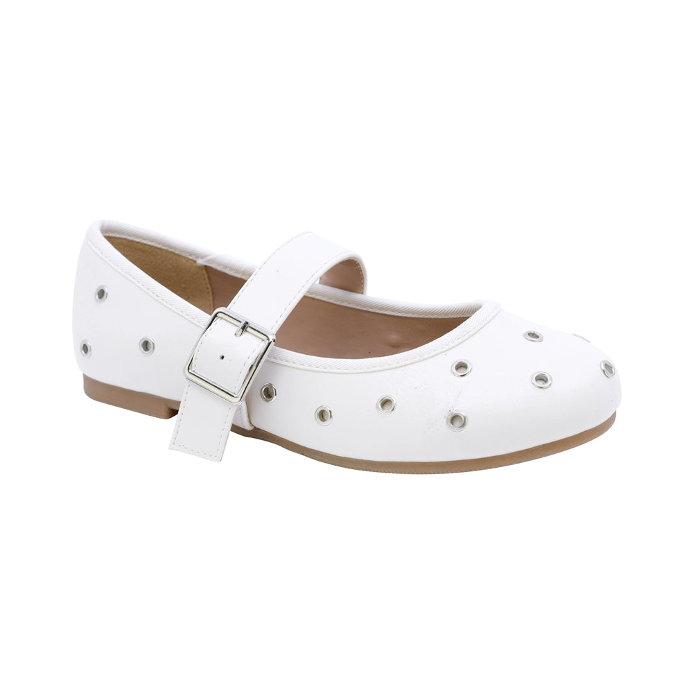 BALERINA COQUETA PARA NIÑA DE SINTÉTICO COLOR BLANCO YUUKI CON HEBILLA