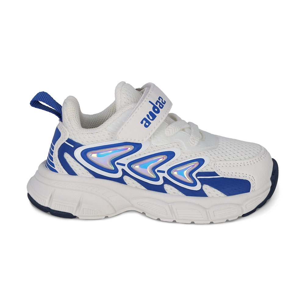 Tenis Audaz para niño en textil blanco Simba con agujetas.