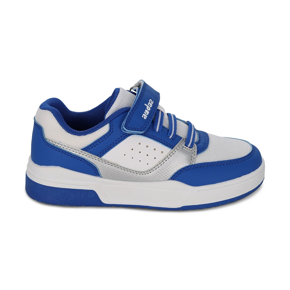 Tenis Audaz para niño en sintético azul Skato ajuste de tira de contacto.