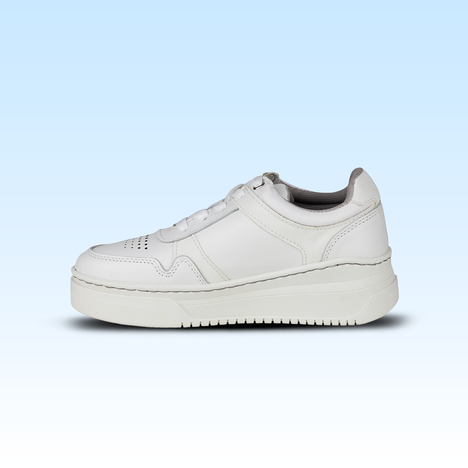 Tenis Tejidos Suela Gruesa Para Dama Lobo Solo 5762DA Blanco