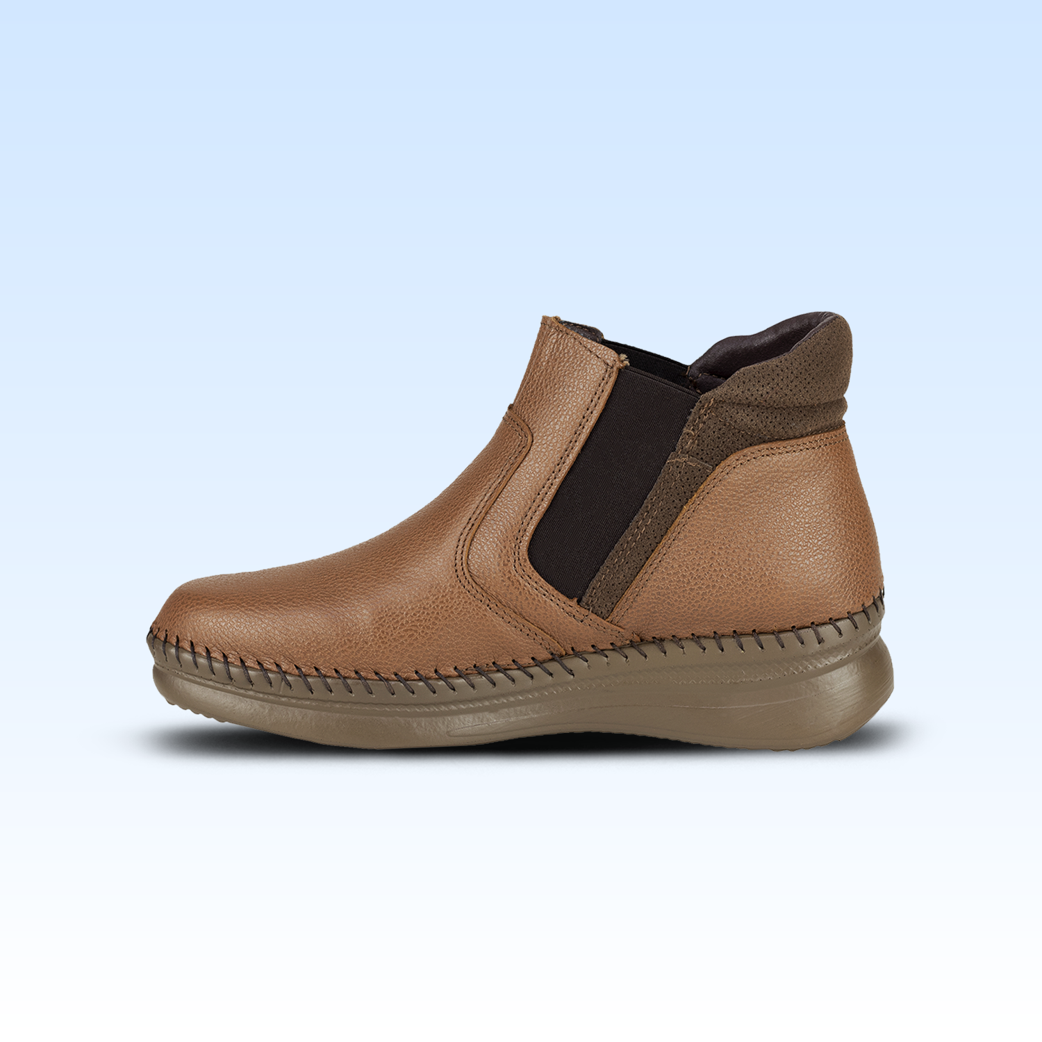 Botín Confort Casual Para Dama Lobo Solo 4986 Miel