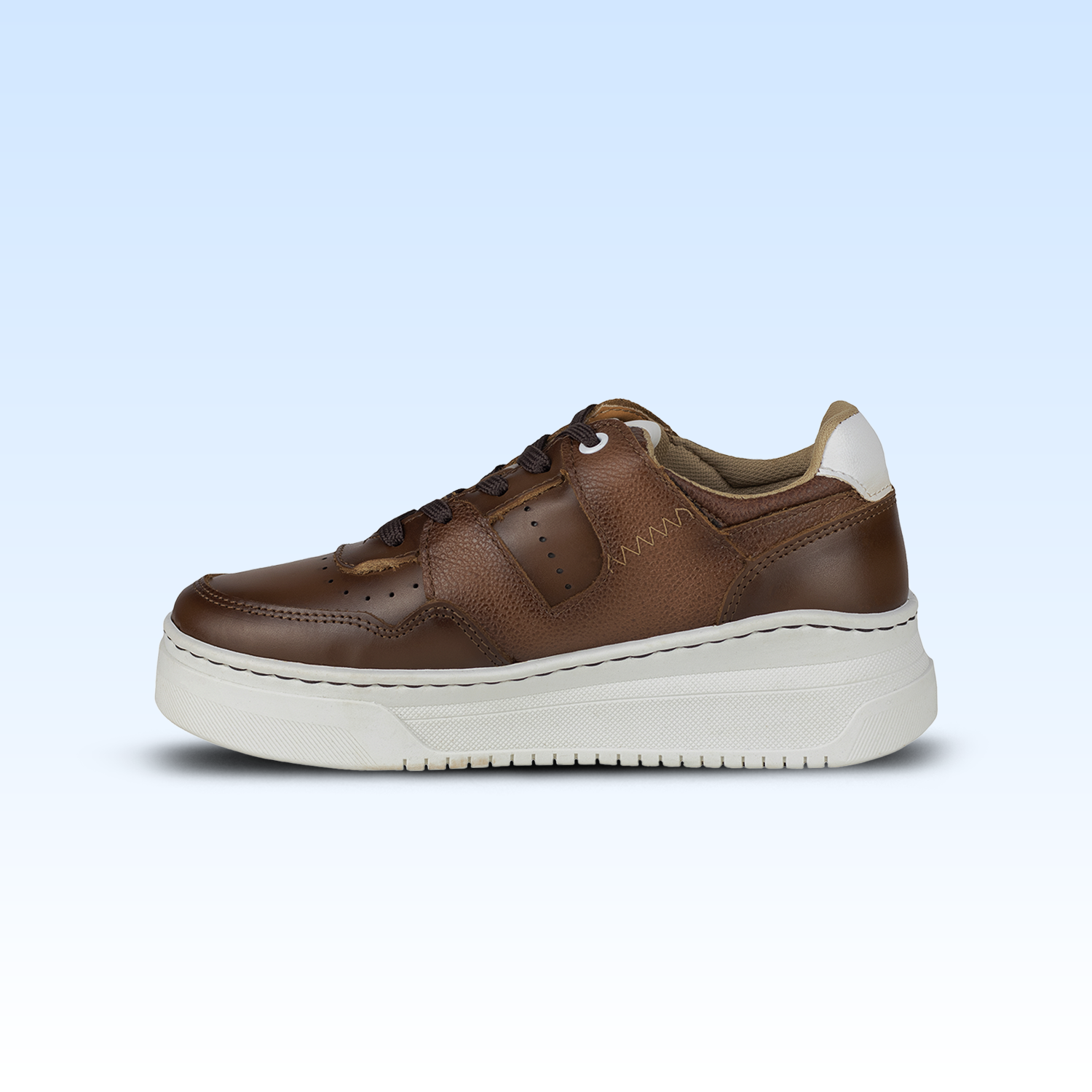 Tenis Tejido Suela Gruesa Casual Para Dama Lobo Solo 5761 Camel