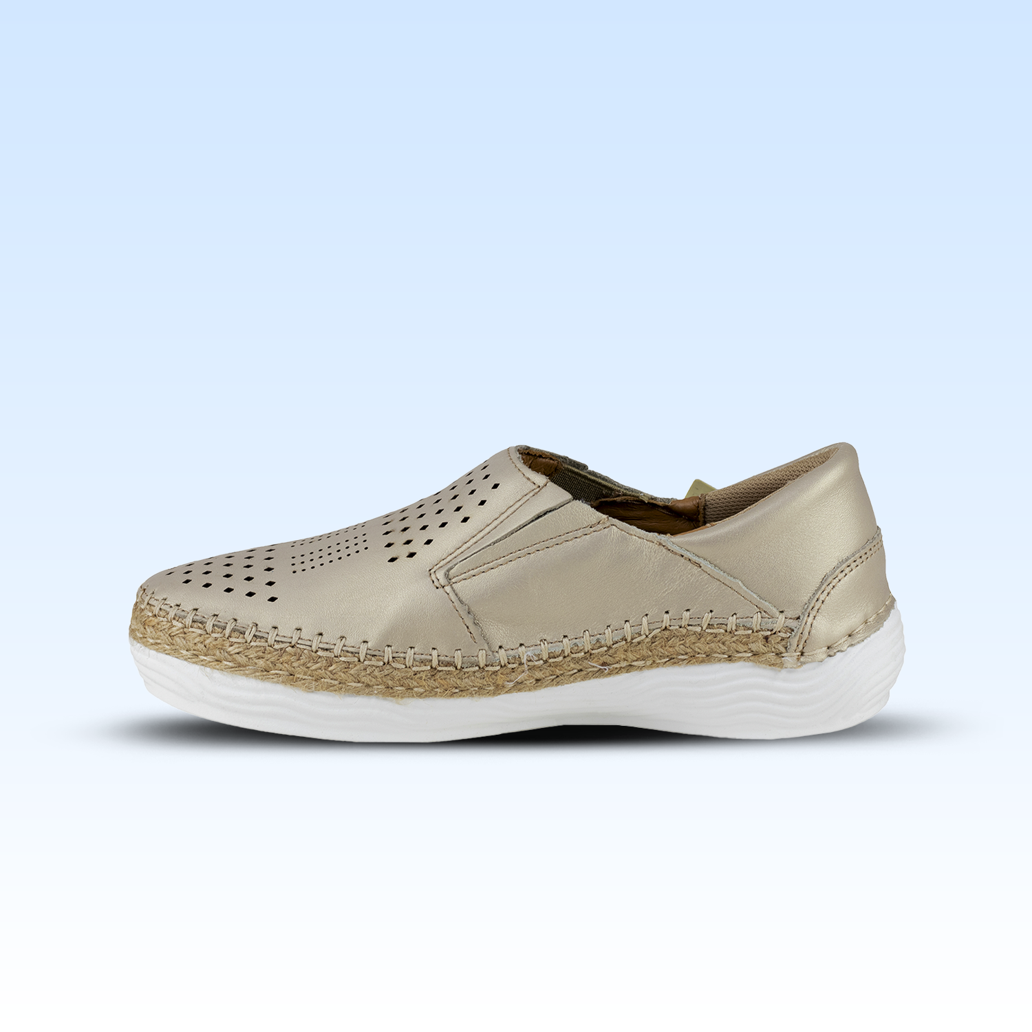 Zapato Mocasín Judy Dama Lobo Solo 5079 Platino