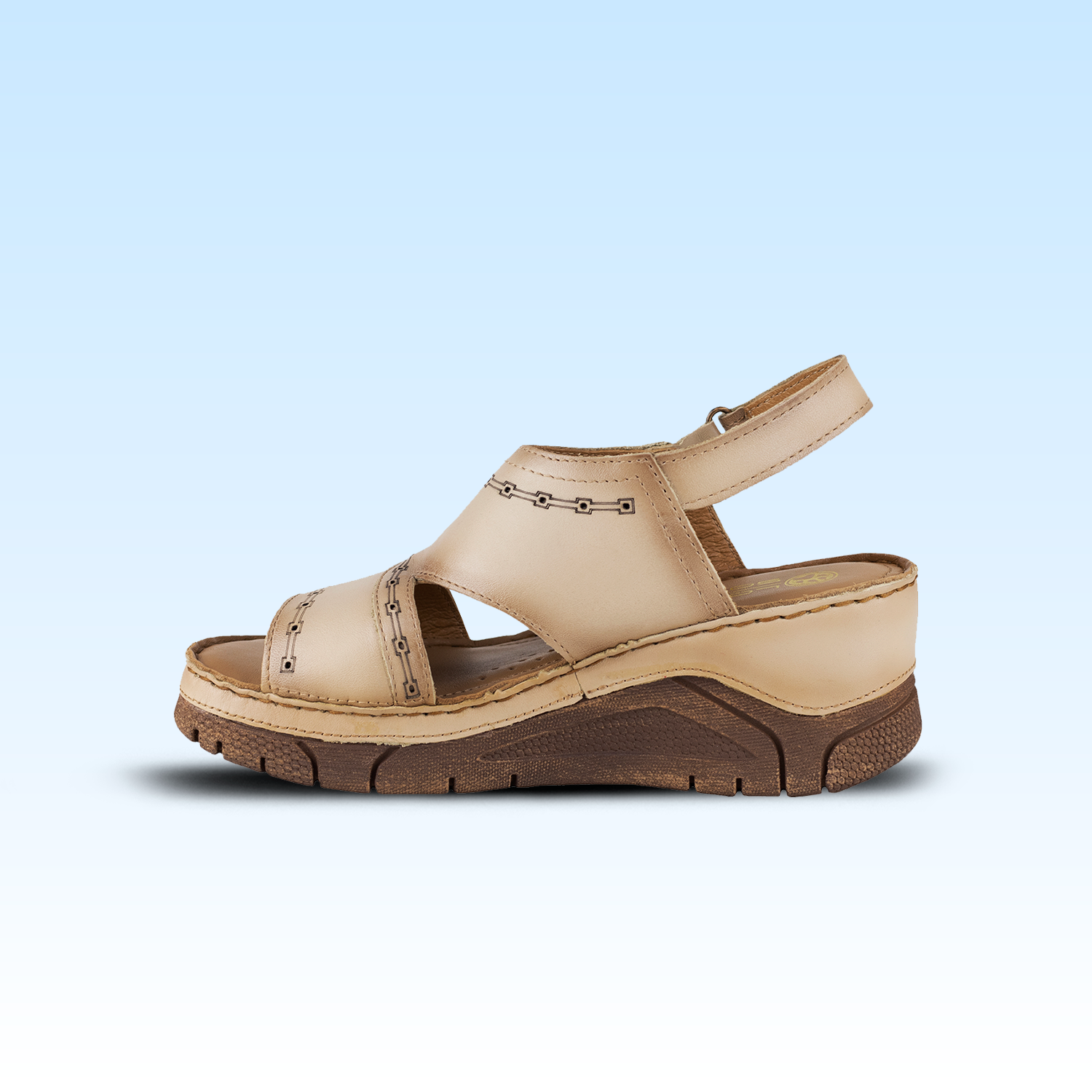 Sandalia Confort Para Dama Lobo Solo 1381 Arena