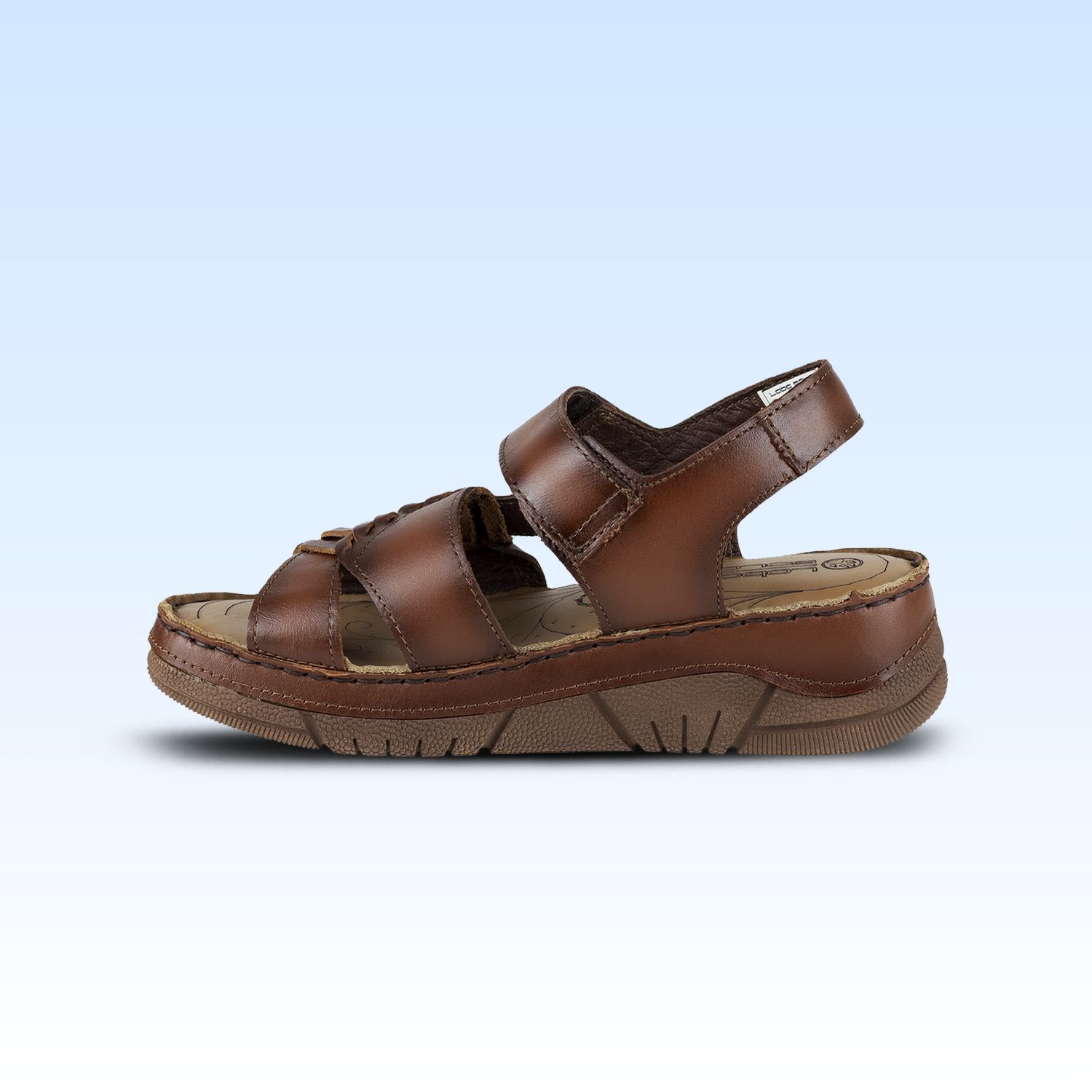 Sandalia Con Plataforma Para Dama Lobo Solo 1710 Orange