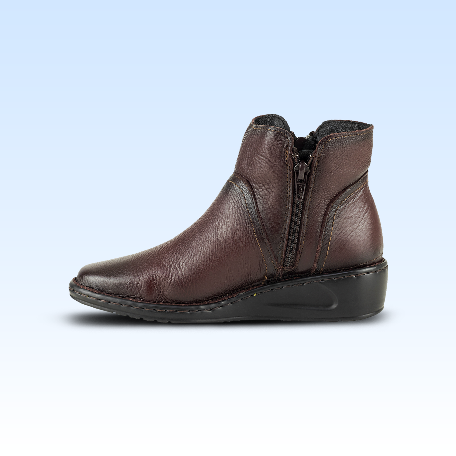Botin Clásico Confort Para Dama Lobo Solo 4845 Vino