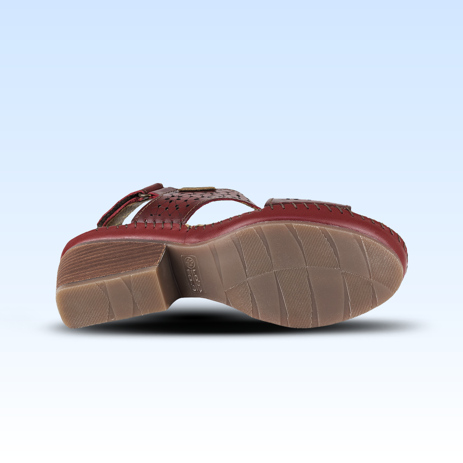 Sandalia Casual Para Dama Lobo Solo 2240 Rojo