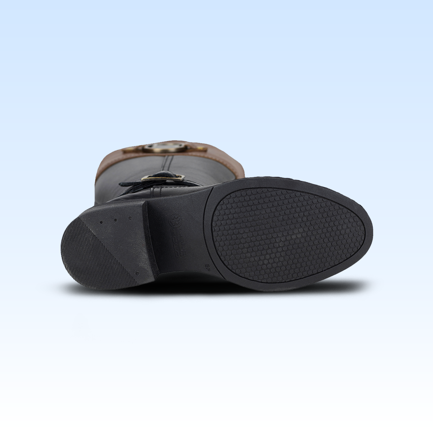 Bota Larga Para Dama Lobo Solo 5083 Negro Miel
