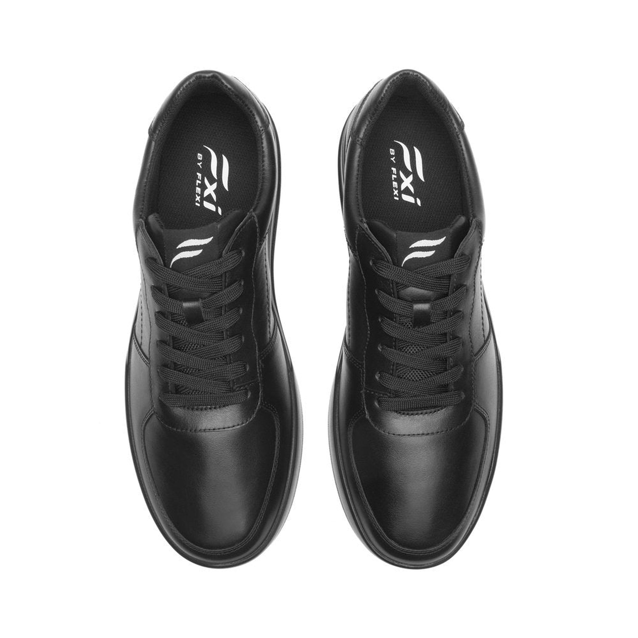Tenis Sneakers Negro Para Hombre Flexi 412408 De Piel Suave