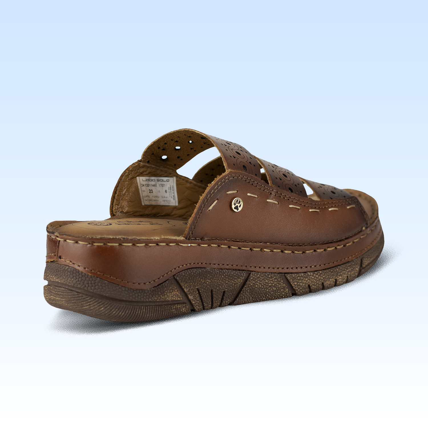 Sandalia de Plataforma Dama Lobo Solo Zafira 1707 Madrid Orange