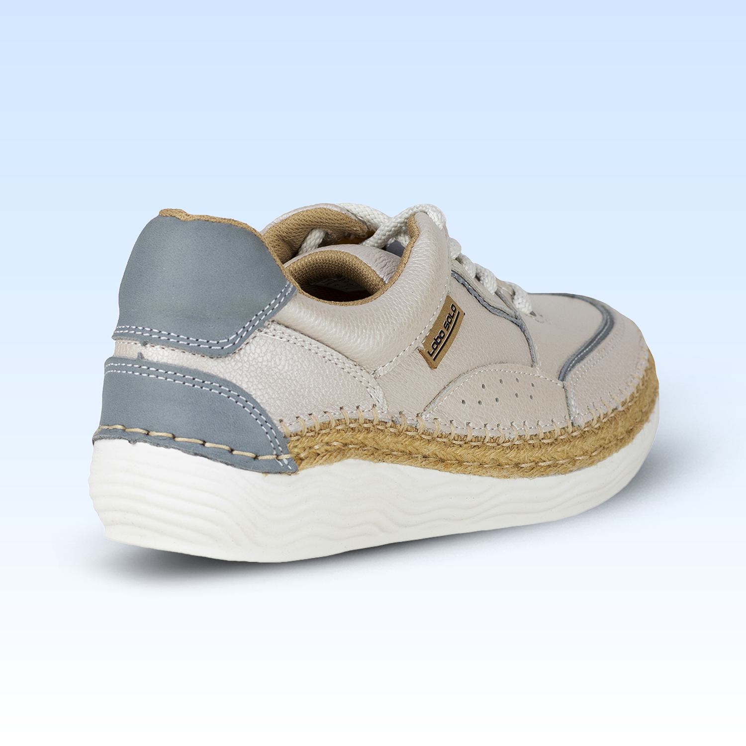 Tenis Casual Choclo Tejidos a Mano Para Dama Lobo Solo 5129 Marfil