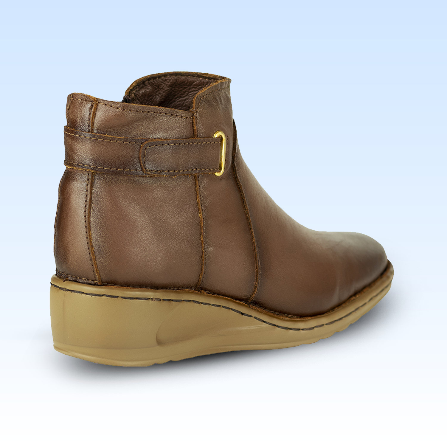 Botín Casual Dama Lobo Solo 4842 Algodón Caoba