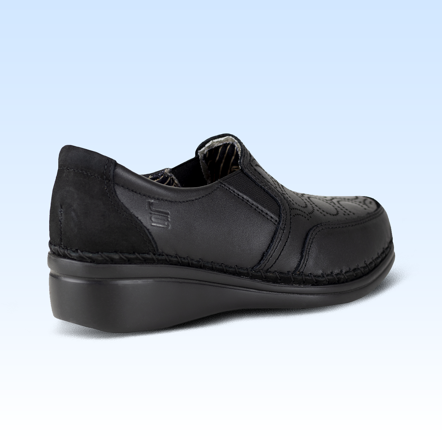 Zapato De Tacón Dama Lobo Solo Jessi 4702 Algodón Negro