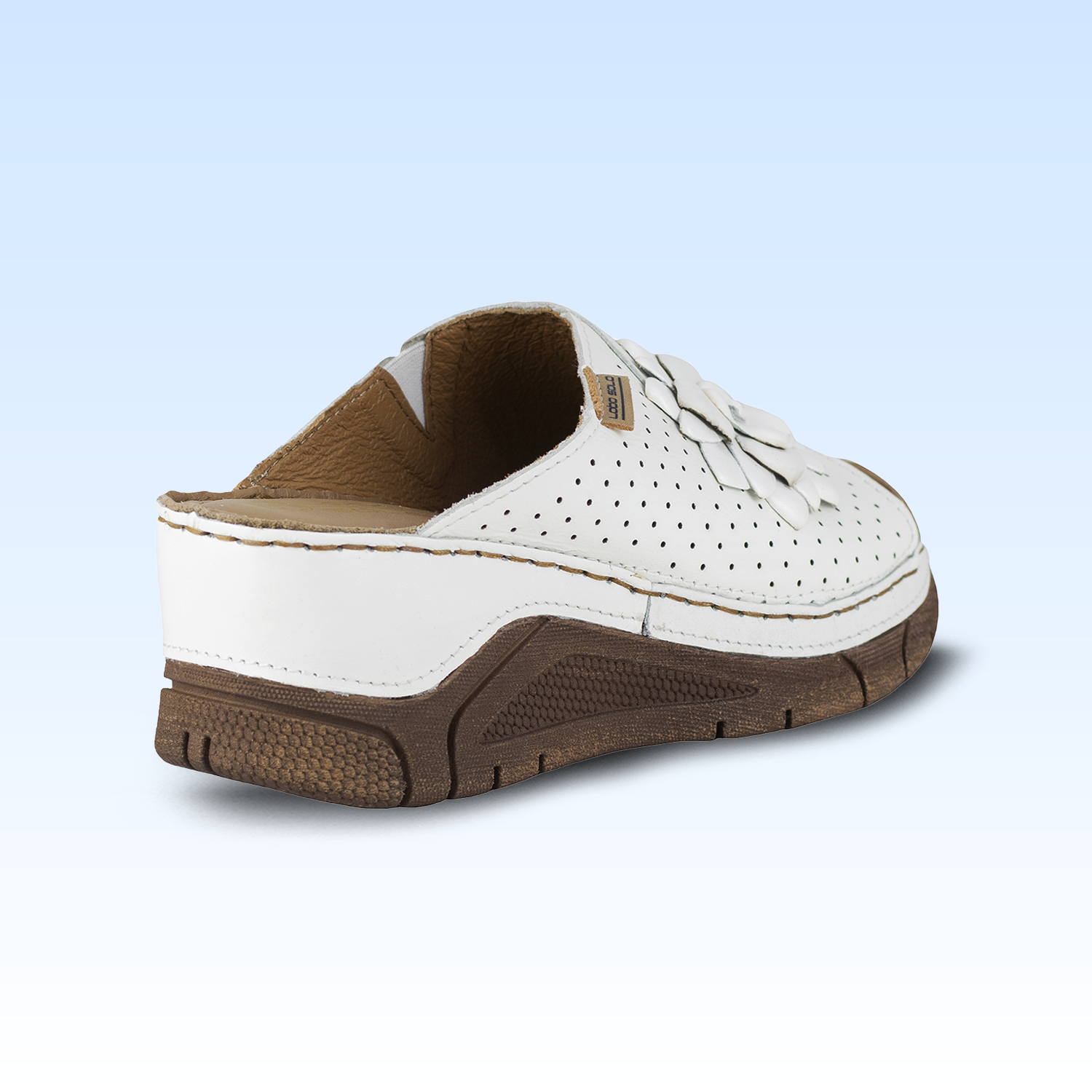Sandalia Casual Para Dama Lobo Solo 1384 Blanco